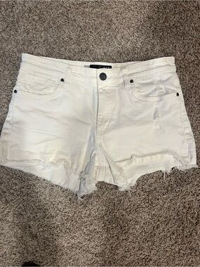 Kut from the Kloth White Distressed Denim Shorts